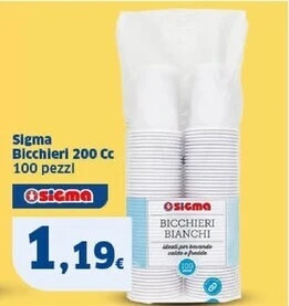 Sigma Sigma bicchieri offerta