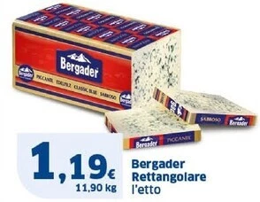 Sigma Bergader rettangolare offerta