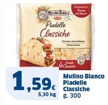 Sigma Mulino bianco piadelle classiche offerta