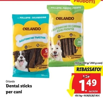 Lidl Orlando dental sticks offerta