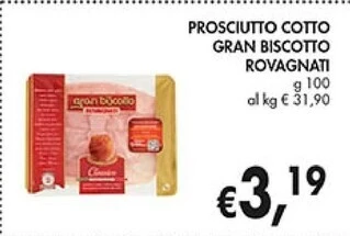 Coal Rovagnati prosciutto cotto gran biscotto offerta