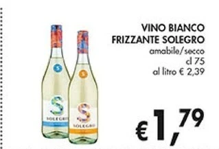 Coal Solegro vino bianco frizzante offerta
