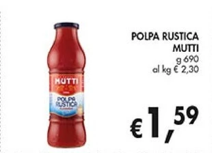 Coal Mutti polpa rustica offerta