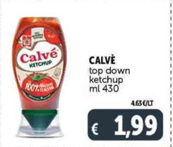 Deco Supermercati CALVE top down ketchup ml 430 offerta