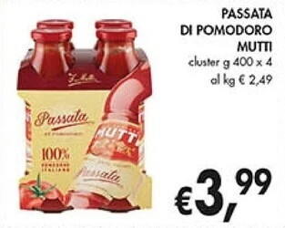 Coal Mutti passata di pomodoro offerta