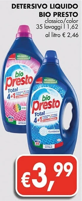 Coal Bio presto detersivo liquido offerta