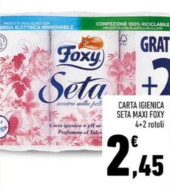 Conad City Foxy carta igienica seta maxi offerta