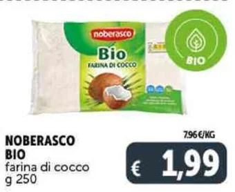 Deco Supermercati NOBERASCO BIO farina di cocco g 250 offerta