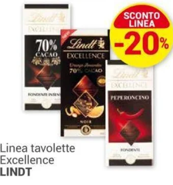 Unes Linea tavolette Excellence LINDT offerta