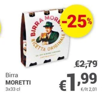 Birra MORETTI 3x33 cl