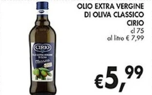 Coal Cirio olio extra vergine di oliva classico offerta