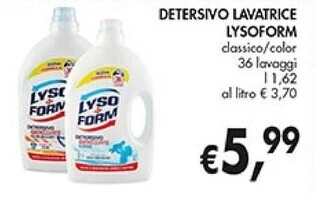 Coal Lysoform detersivo lavatrice offerta