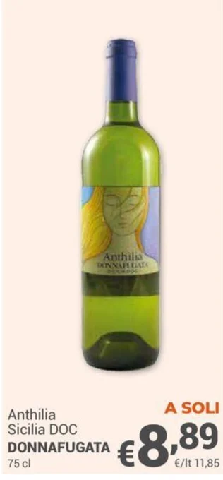 Unes Anthilia Sicilia DOC DONNAFUGATA 75 cl offerta