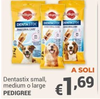 Unes Dentastix small, medium o large PEDIGREE offerta