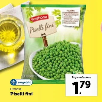 Lidl Freshona Piselli fini 1 kg confezione offerta