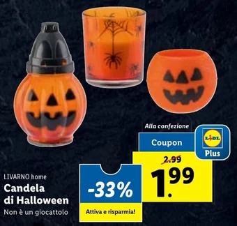 Lidl LIVARNO home Candela di Halloween Non è un giocattolo offerta