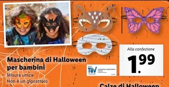 Lidl Mascherina di Halloween per bambini offerta