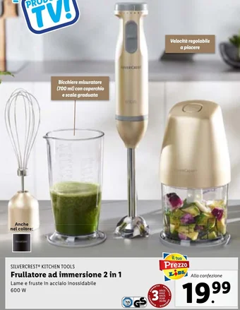 Lidl SILVERCREST KITCHEN TOOLS Frullatore ad immersione 2 in 1 offerta