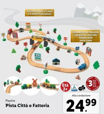 Lidl Playtive Pista Città o Fattoria offerta