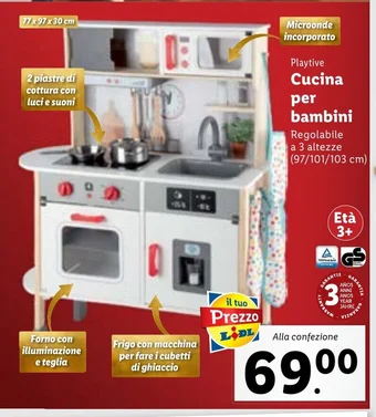 Lidl Playtive Cucina per bambini offerta