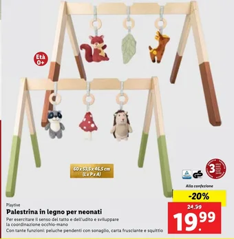 Lidl Playtive Palestrina in legno per neonati offerta