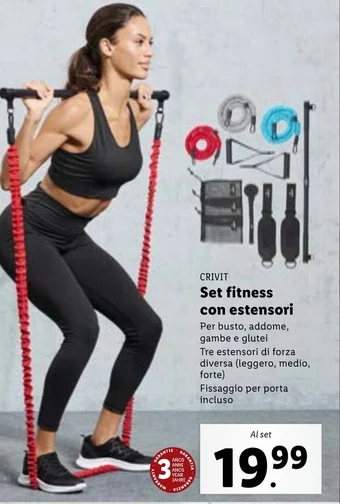 Lidl CRIVIT Set fitness con estensori offerta
