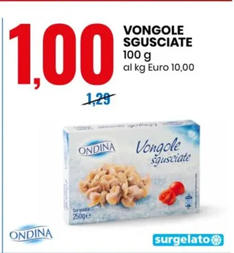 Eurospin VONGOLE SGUSCIATE 100 g offerta