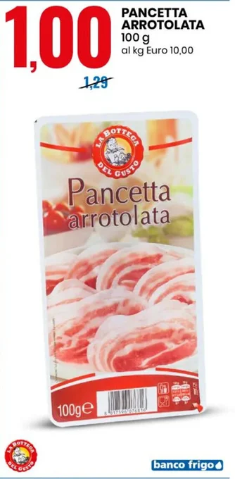 Eurospin PANCETTA ARROTOLATA 100 g offerta