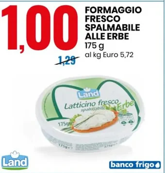 Eurospin FORMAGGIO FRESCO SPALMABILE ALLE ERBE 175 g offerta