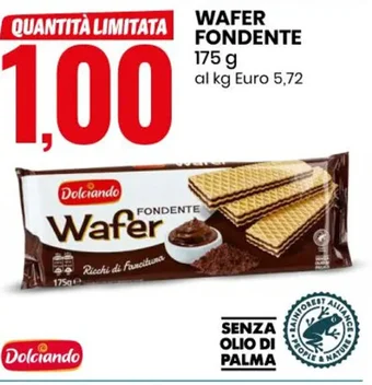 Eurospin WAFER FONDENTE 175 g offerta