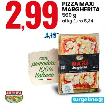 Eurospin PIZZA MAXI MARGHERITA 560 g offerta