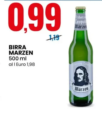 Eurospin BIRRA MARZEN 500 ml offerta