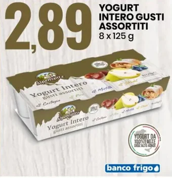 Eurospin YOGURT INTERO GUSTI ASSORTITI 8 x 125 g offerta