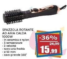 Happy Casa Dictrolux spazzola rotante ad aria calda 1000w offerta