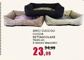 Happy Casa Amici cuccioli cuccia rettangolare offerta