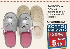 Happy Casa Pantofola donna offerta