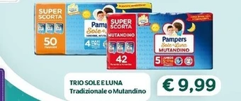 Happy Casa Pam trio sole e luna tradizionale o mutandino offerta