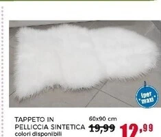 Happy Casa Tappeto in pelliccia sintetica 60x90 cm offerta