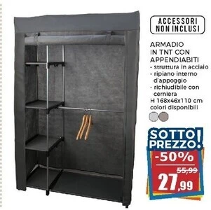Happy Casa Armadio in tnt con appendiabiti offerta