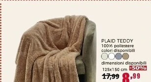 Happy Casa Plaid teddy offerta
