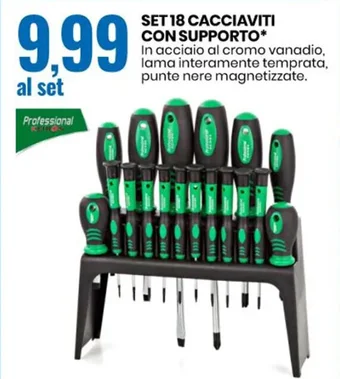Eurospin SET 18 CACCIAVITI CON SUPPORTO offerta