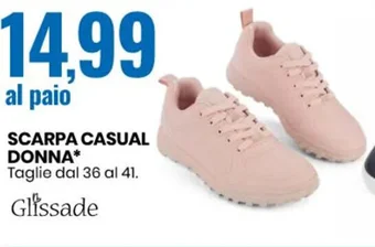 Eurospin SCARPA CASUAL DONNA dal 36 al 41. Glissade offerta