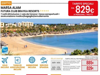 Eurospin MARSA ALAM FUTURA CLUB BRAYKA RESORTS offerta