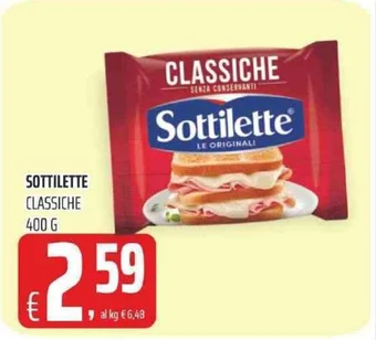 Coop SOTTILETTE CLASSICHE 400 G offerta
