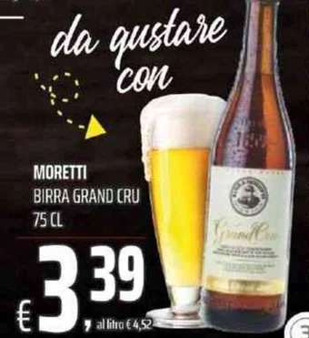 Coop MORETTI BIRRA GRAND CRU 75 cl offerta
