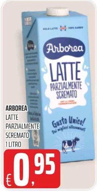 Coop ARBOREA LATTE PARZIALMENTE SCREMATO 1 LITRO offerta