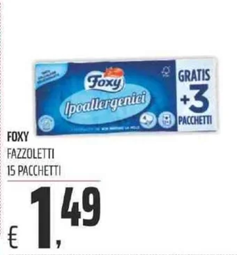 Coop FOXY FAZZOLETTI 15 PACCHETTI offerta