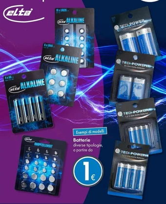 Tedi Batterie diverse tipologie offerta