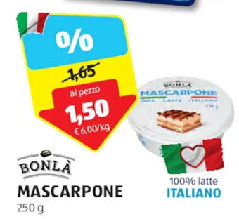 ALDI BONLA MASCARPONE 250 g offerta