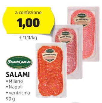 ALDI Freschi per te SALAMI 90 g offerta